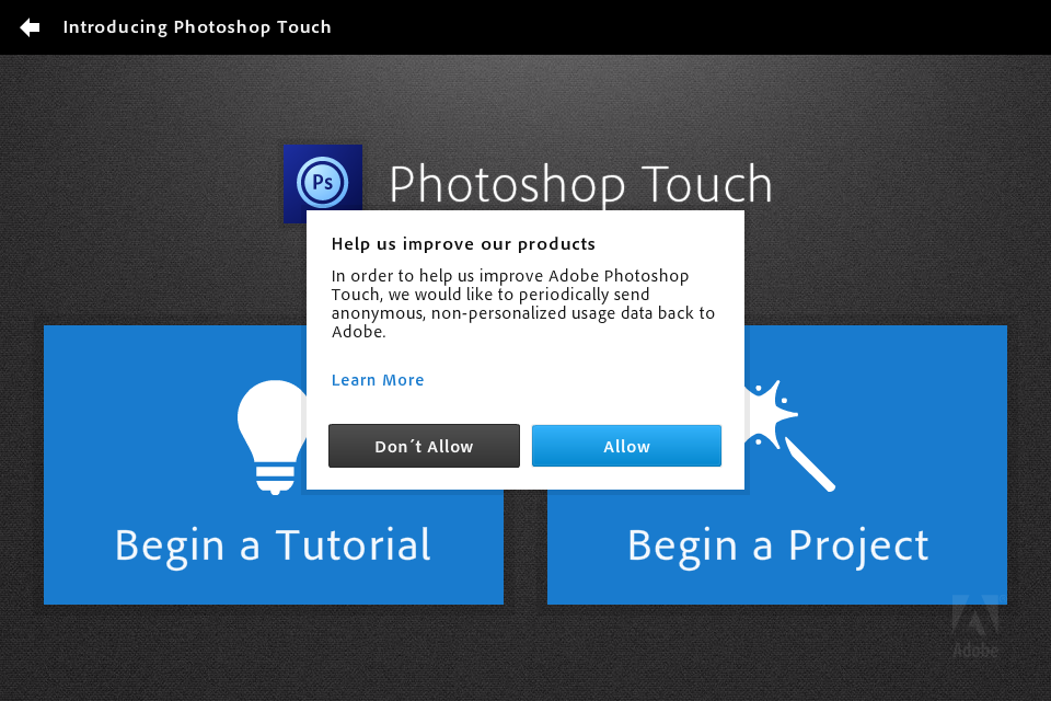 Photoshop Touch in esecuzione su iPhone 4S