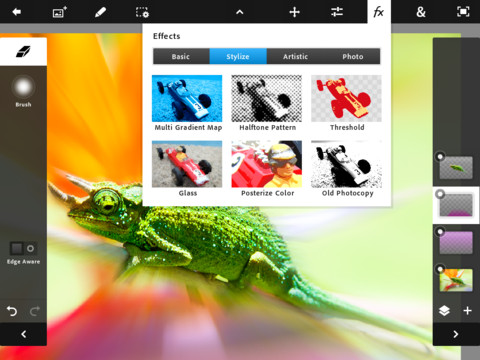 PhotoShop Touch-applikation för iPad