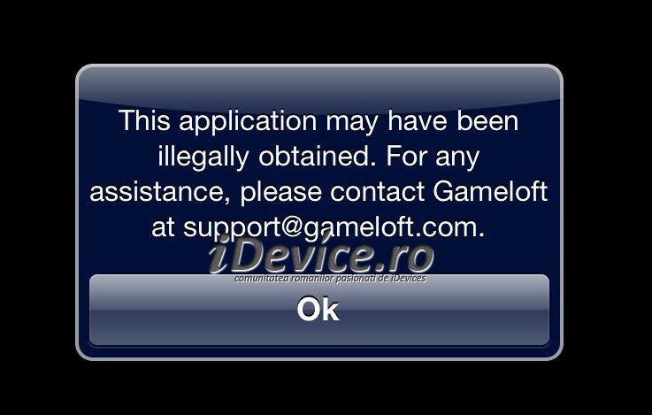 Gameloft Fraud Advarsel billede