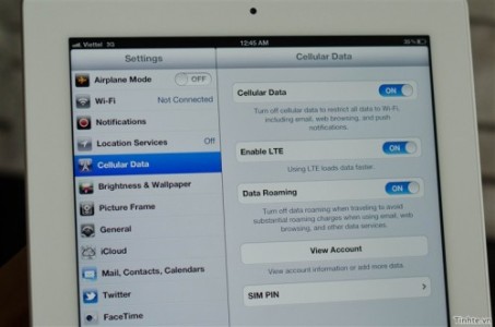 Przycisk LTE w iPadzie