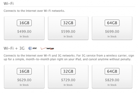 iPad 3 tablet price