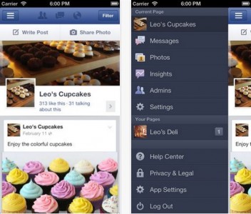 Facebook Pages Manager 2.0 update este disponibil in App 