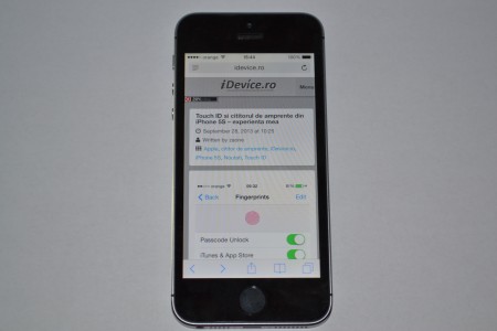 iPhone 5S Touch ID - cititor de amprente - iDevice.ro