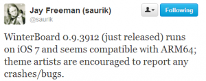 Winterboard 0.9.3912 update aduce in sfarsit compatibilitate cu iOS 7