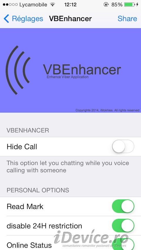 how to remove hide chat in viber