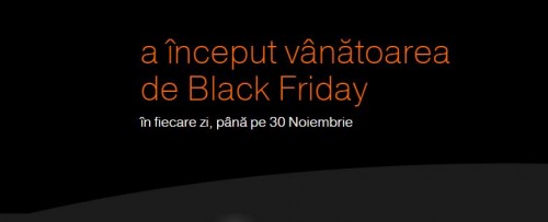 Orangefarbener Black Friday