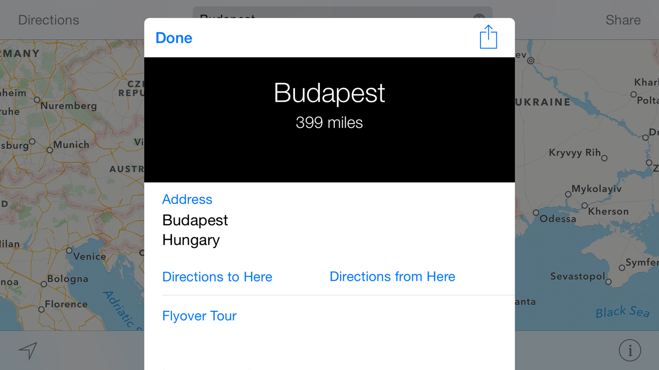 Apple Mappe Flyover 3D Budapest