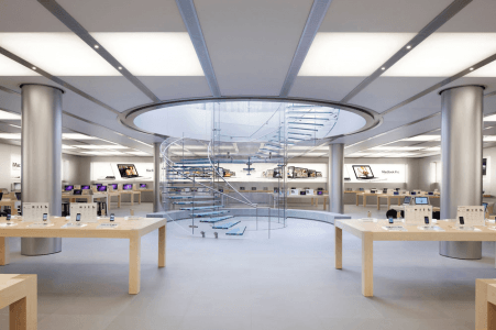 Modedesigner im Apple Store