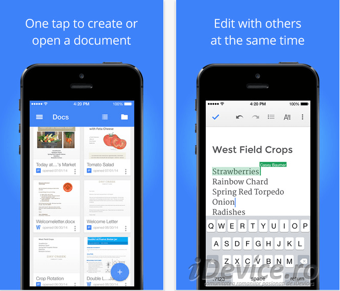 Dokumenty Google na iPhone'a