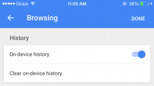 Suppression de l'historique de recherche Google