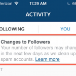 Instagram scadere followers