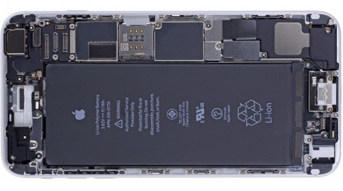 Hintergrundbild der internen Komponenten des iPhone 6