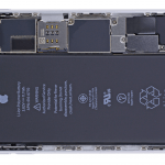 Sfondo dei componenti interni dell'iPhone 6 Plus