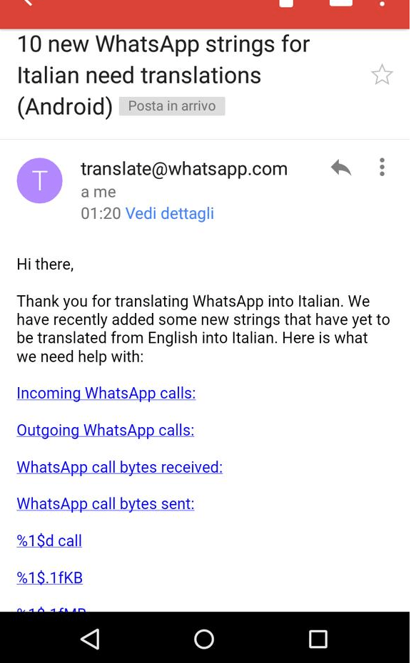 WhatsApp Messenger apeluri vocale