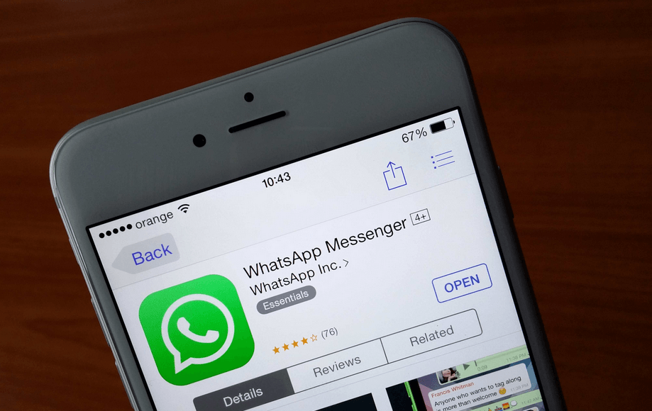 Komunikator WhatsApp na iPhone'a 6