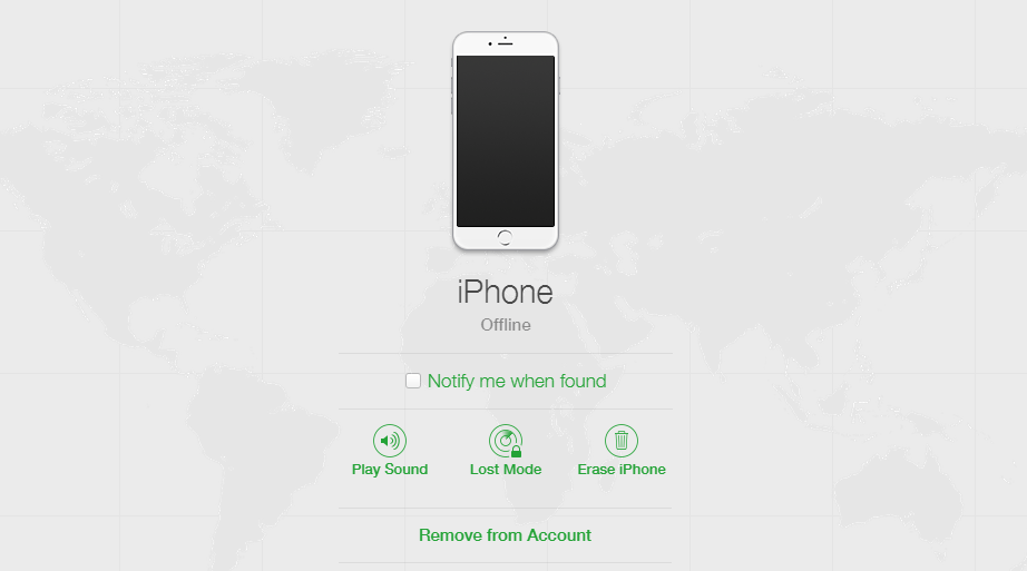 poista Find My iPhone käytöstä ilman iPhonen tai iPadin käyttöä