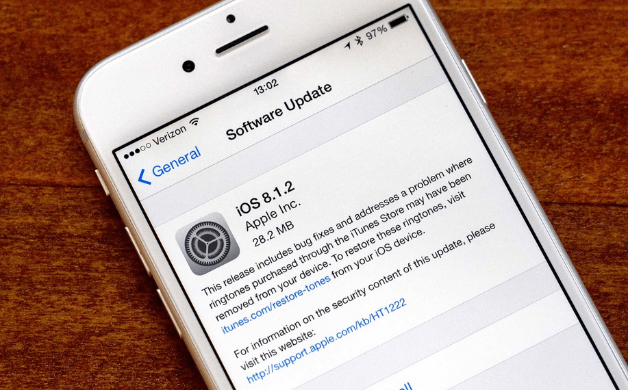 Problèmes avec iOS 8.1.2