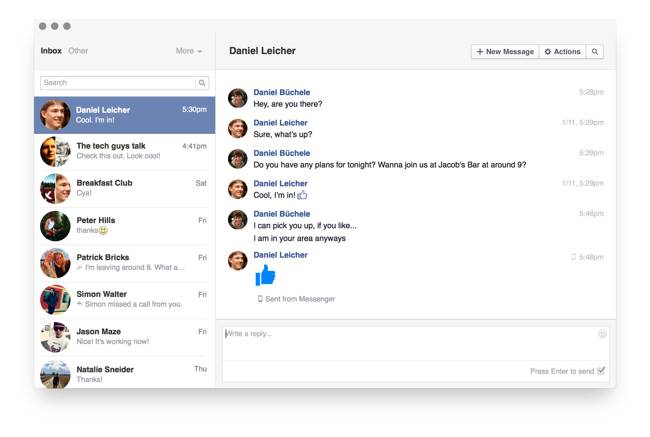 Fedtmule Facebook Messenger Mac