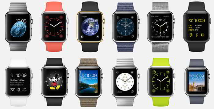 modèles de montres Apple