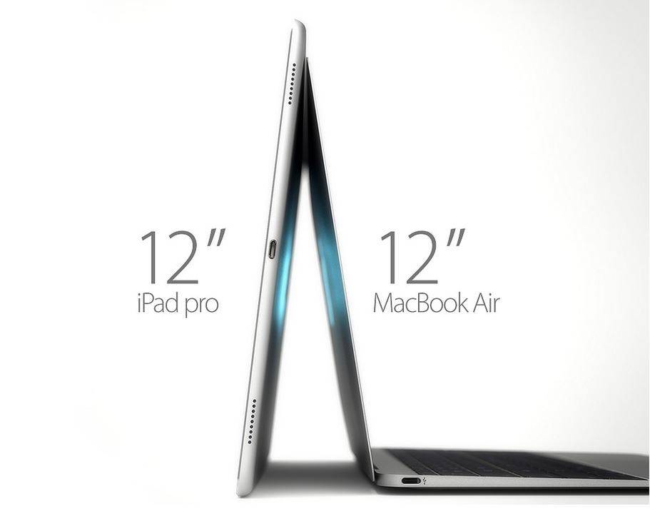 iPad Pro vs MacBook Air 12 tuuman 3