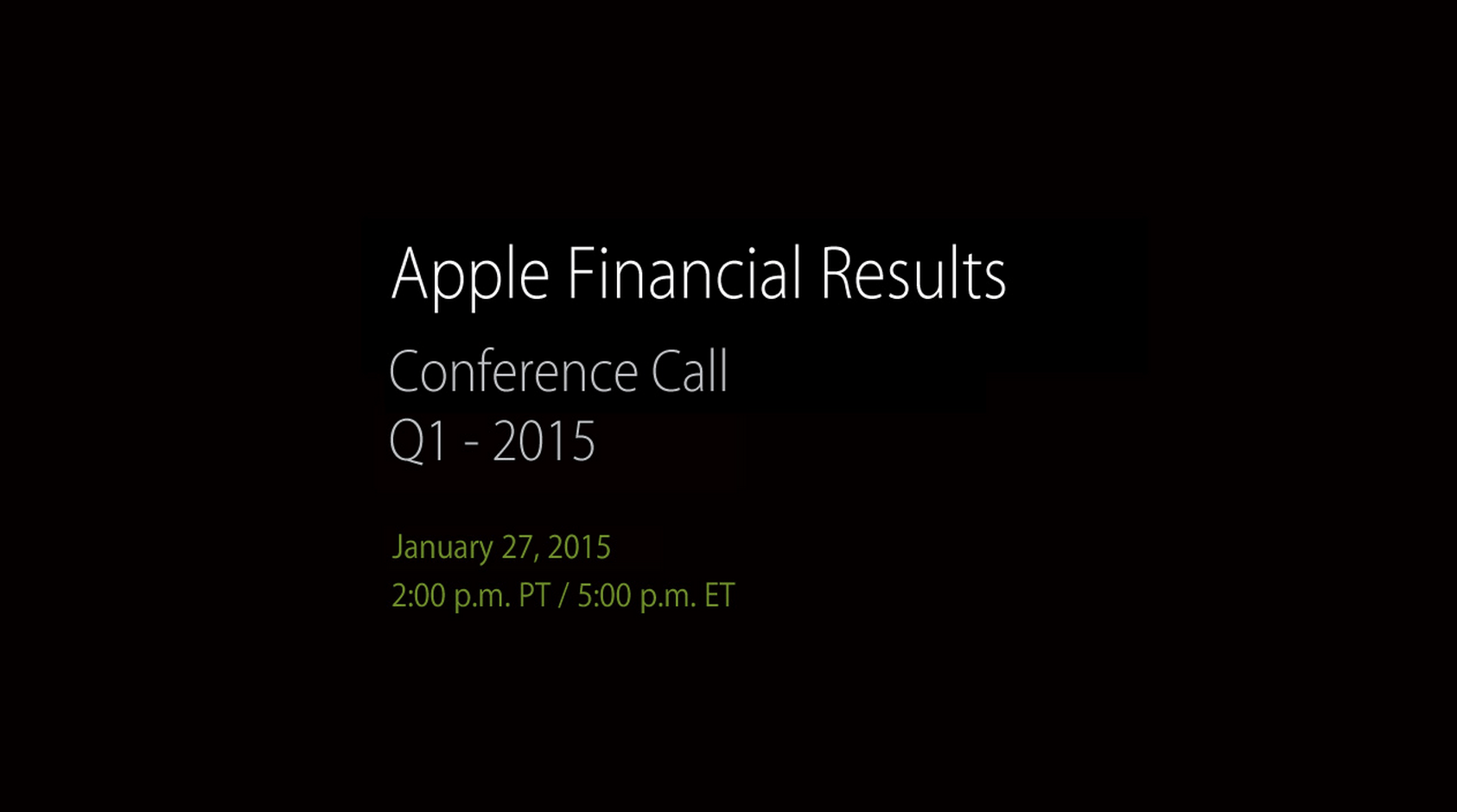 apple financial results