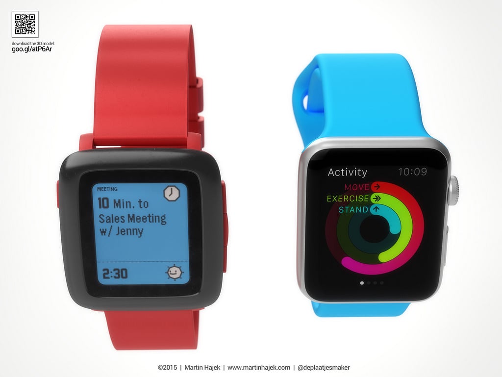 Apple Watch vs Pebble Watch 3