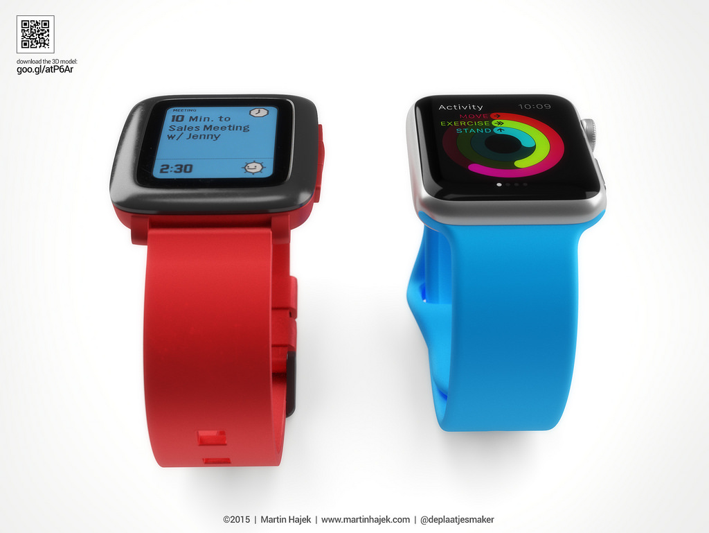 Apple Watch vs Pebble Watch 6