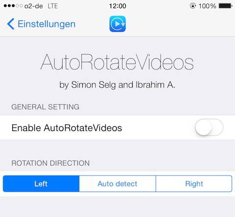 Videos automatisch drehen