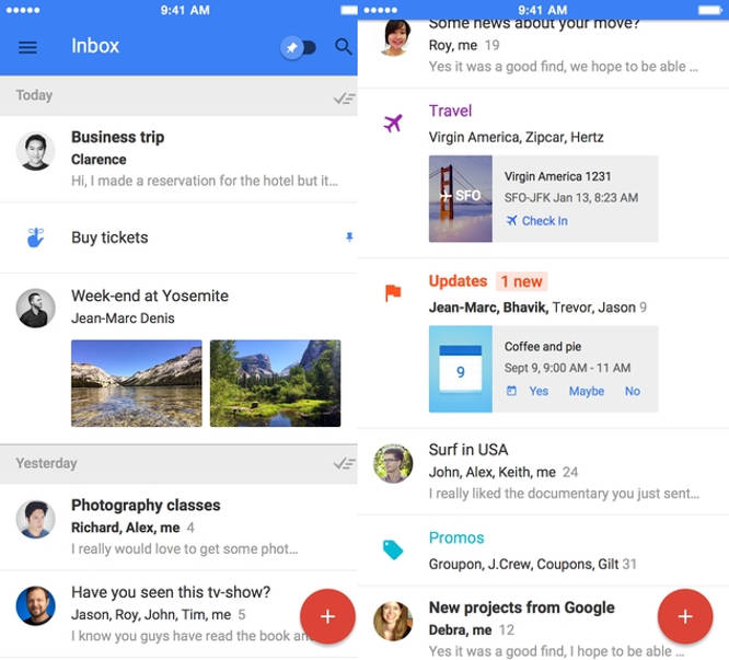 Google Inbox iPad