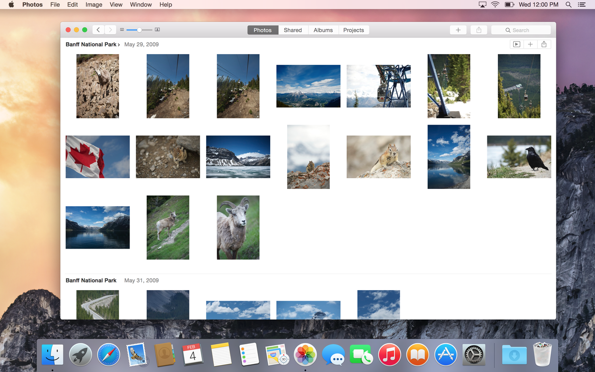 Valokuvat OS X Yosemite 10.10.3