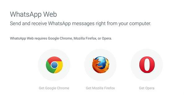 WhatsApp web firefox opera