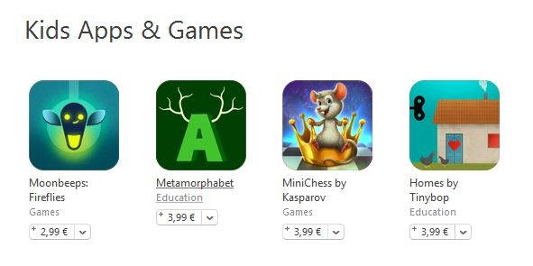 applikationer spel barn