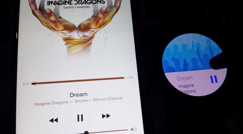 Controllo della musica dell'iPhone Android Wear