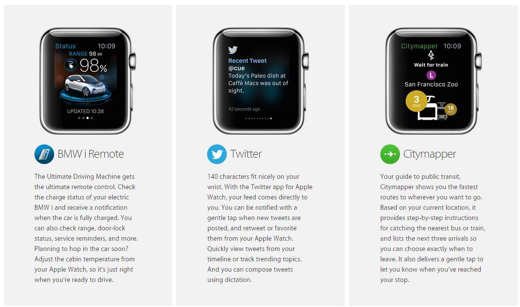 Aplicatii Apple Watch Apple