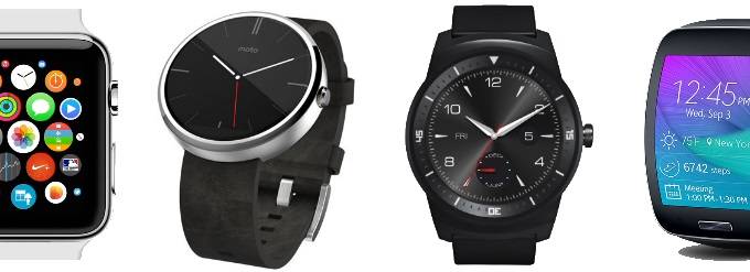 Dane techniczne Apple Watch, Moto 360, LG G Watch R i Samsung Gear S 1