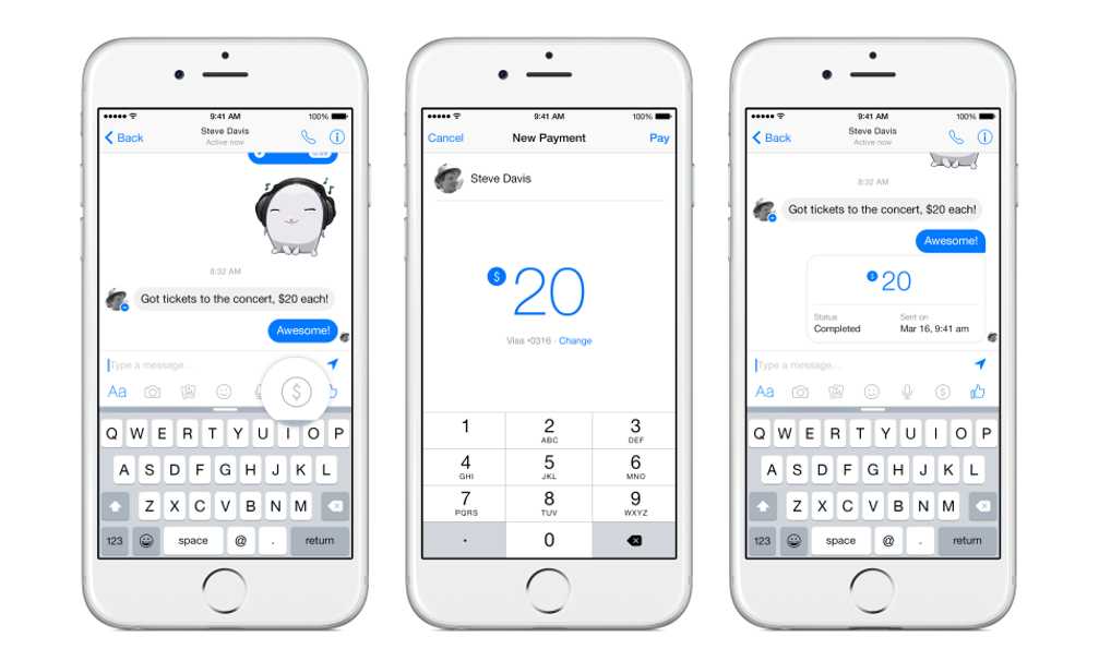 Facebook Messenger trimitere bani