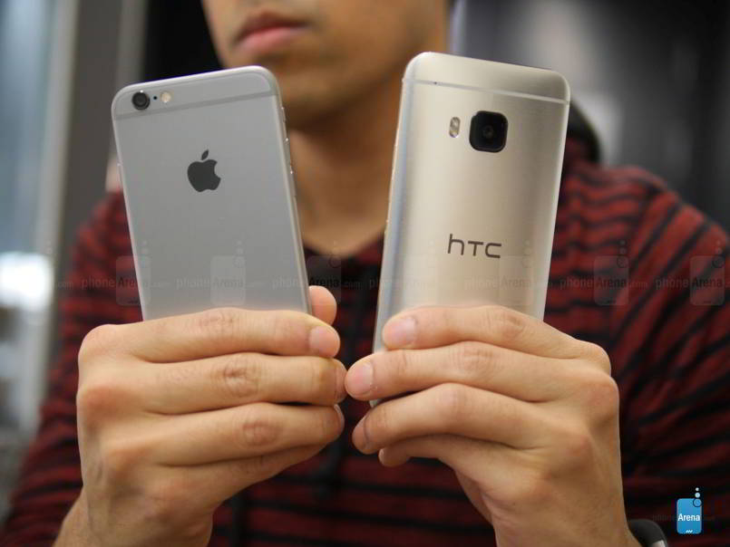 Hazaña comparativa de HTC ONE M9 IPHONE 6