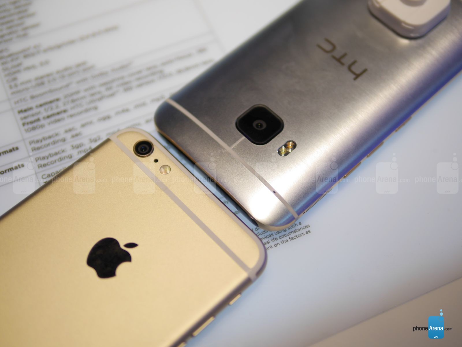 HTC ONE M9 vs iPhone 6 Plus design comparison 1