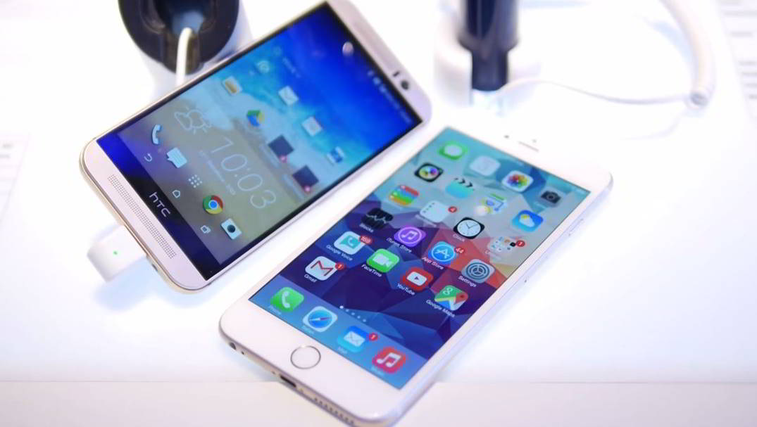 HTC ONE M9 vs iPhone 6 Plus yksityiskohtainen vertailu