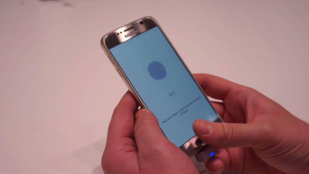 Samsung Galaxy S6 fingeraftryksscanning