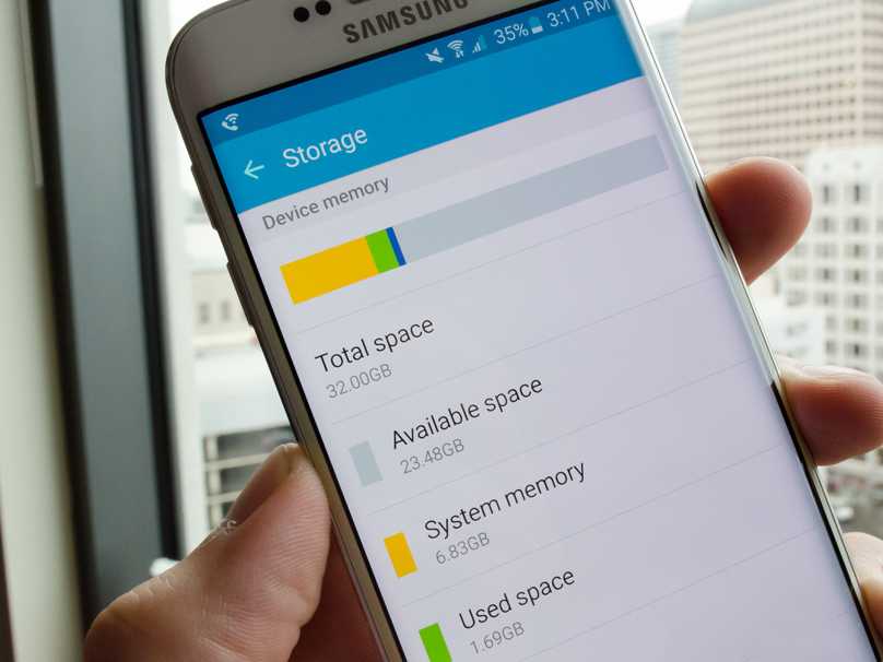 Spazio del Samsung Galaxy S6