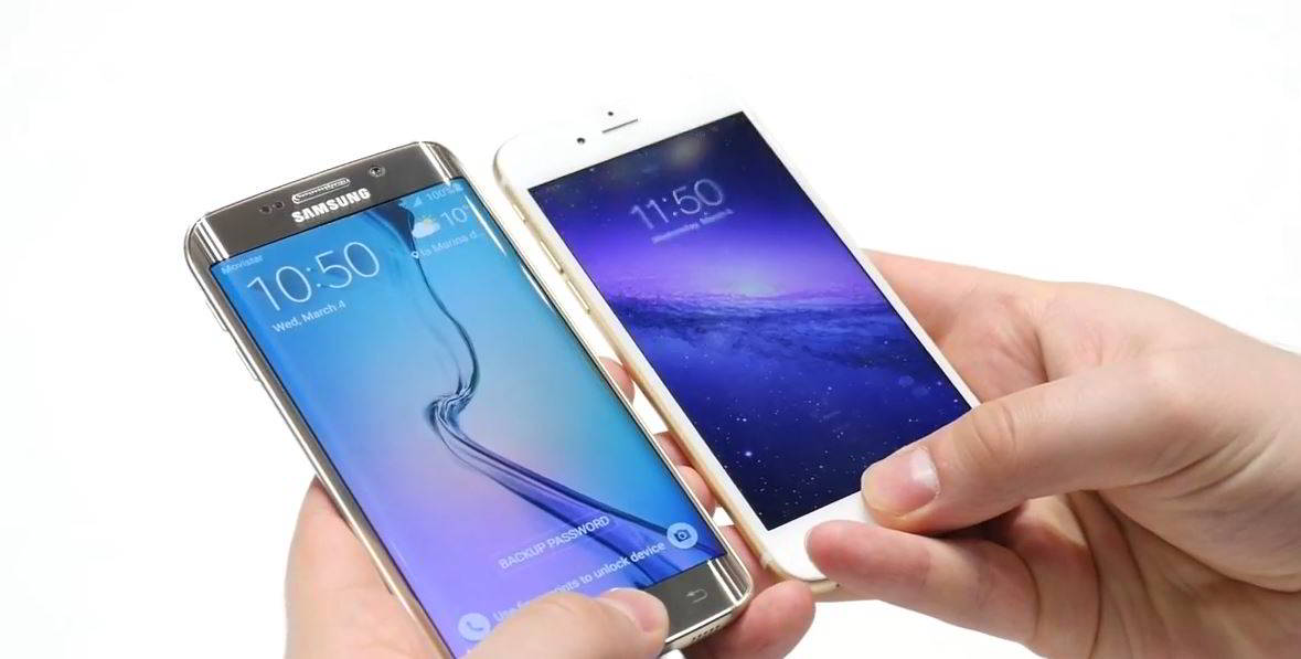 Samsung Galaxy S6 versus iPhone 6 vingerafdruklezer ontgrendelen