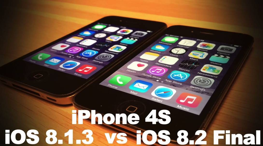 iOS 8.2 vs iOS 8.1.3 pe iPhone 4S