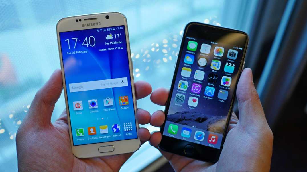 iPhone 6 frente a Samsung Galaxy s6