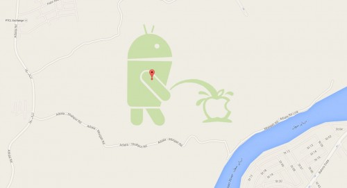 Android urineaza pe Apple