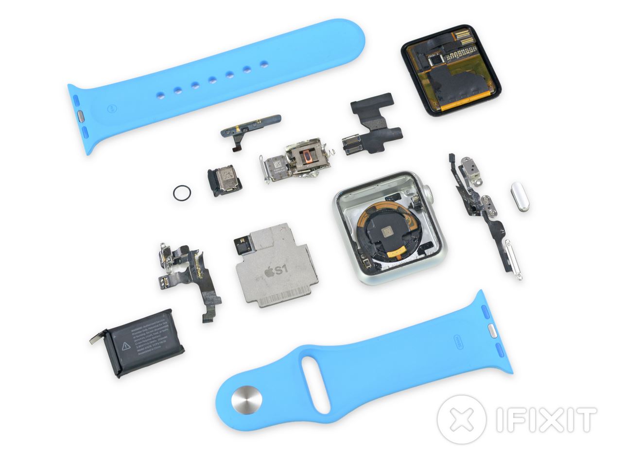 Interne Komponenten der Apple Watch groß