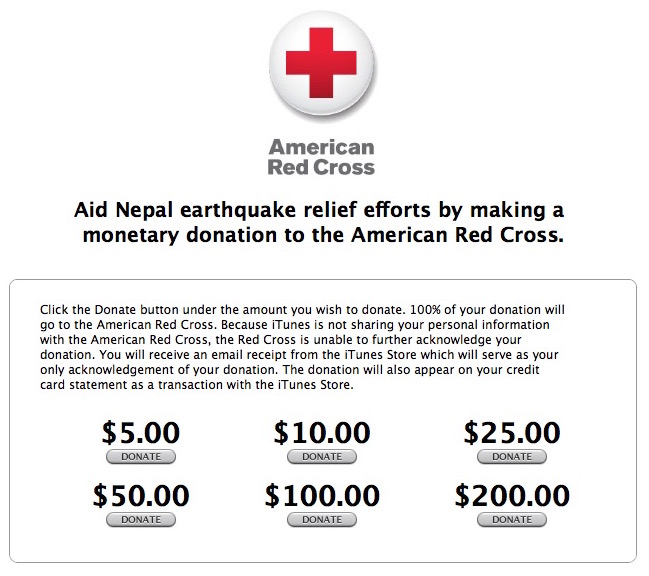 Jordbävningsdonationer i Nepal