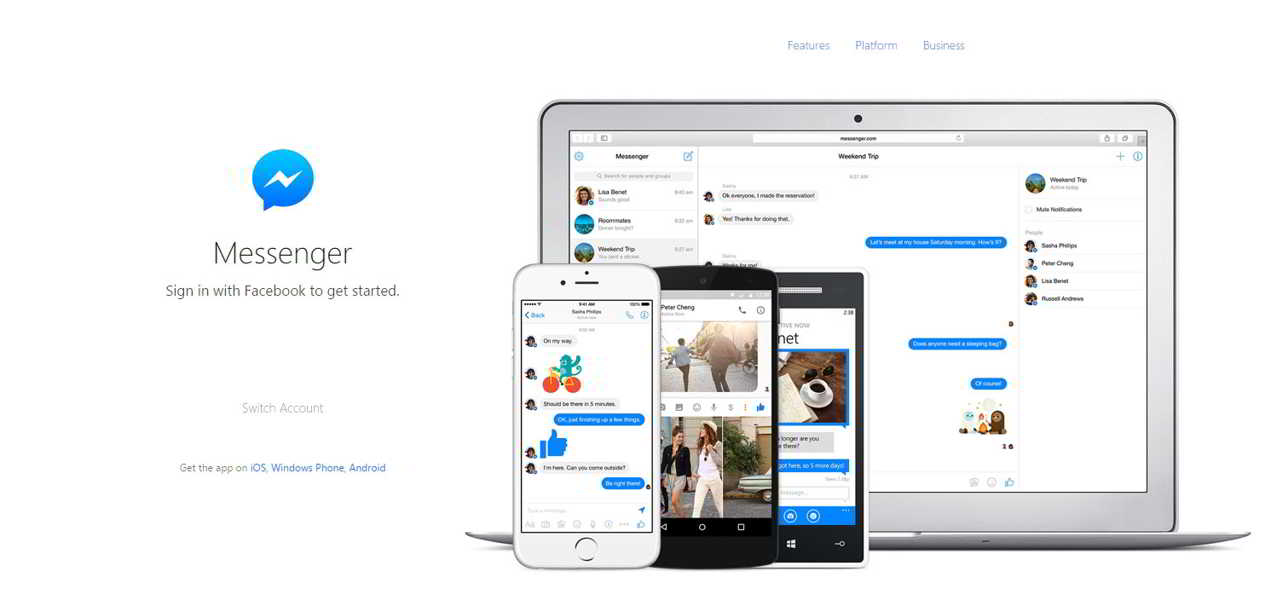 Facebook Messenger-website