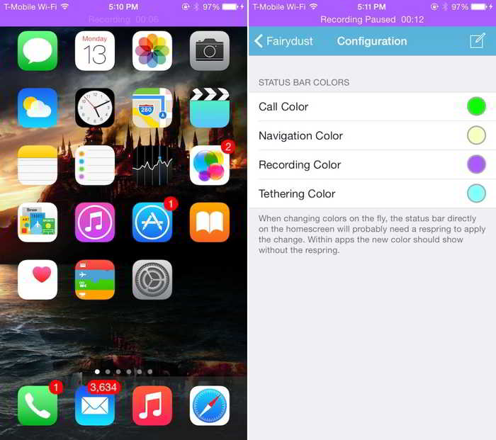 Fairydust na iOS 8