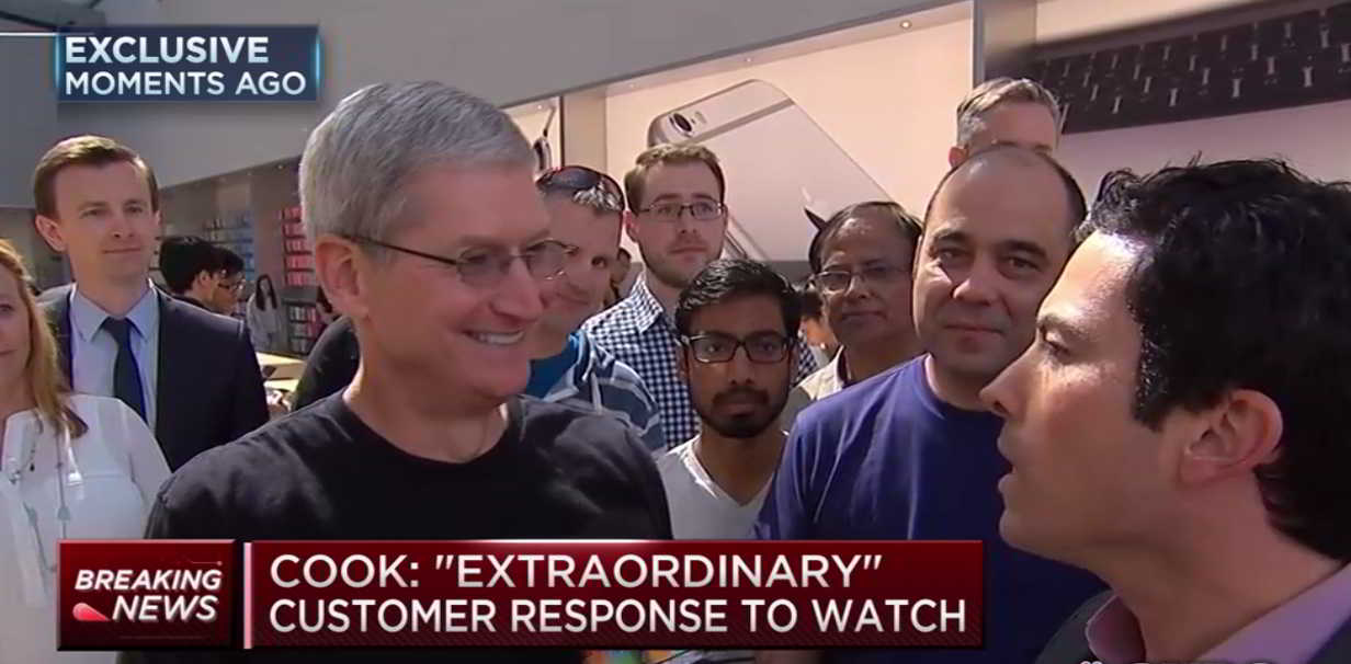 Tim Cook zamawia Apple Watch w przedsprzedaży